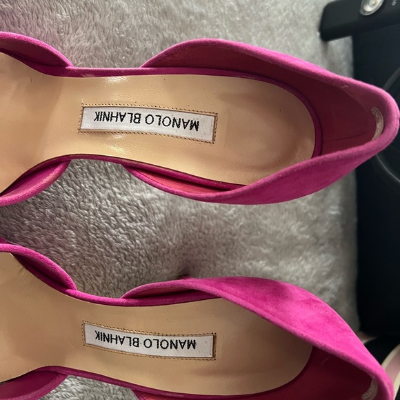 Manolo Blahnik pink cut out pumps size 38 - Picture 5 of 6
